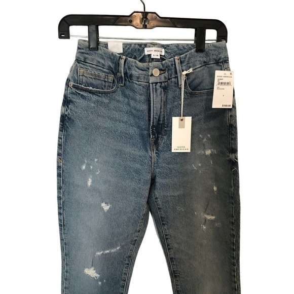 GOOD AMERICAN Good Classic Boot Jeans Size 0/25 Indigo046 gc062t $169 NEW - Picture 4 of 9